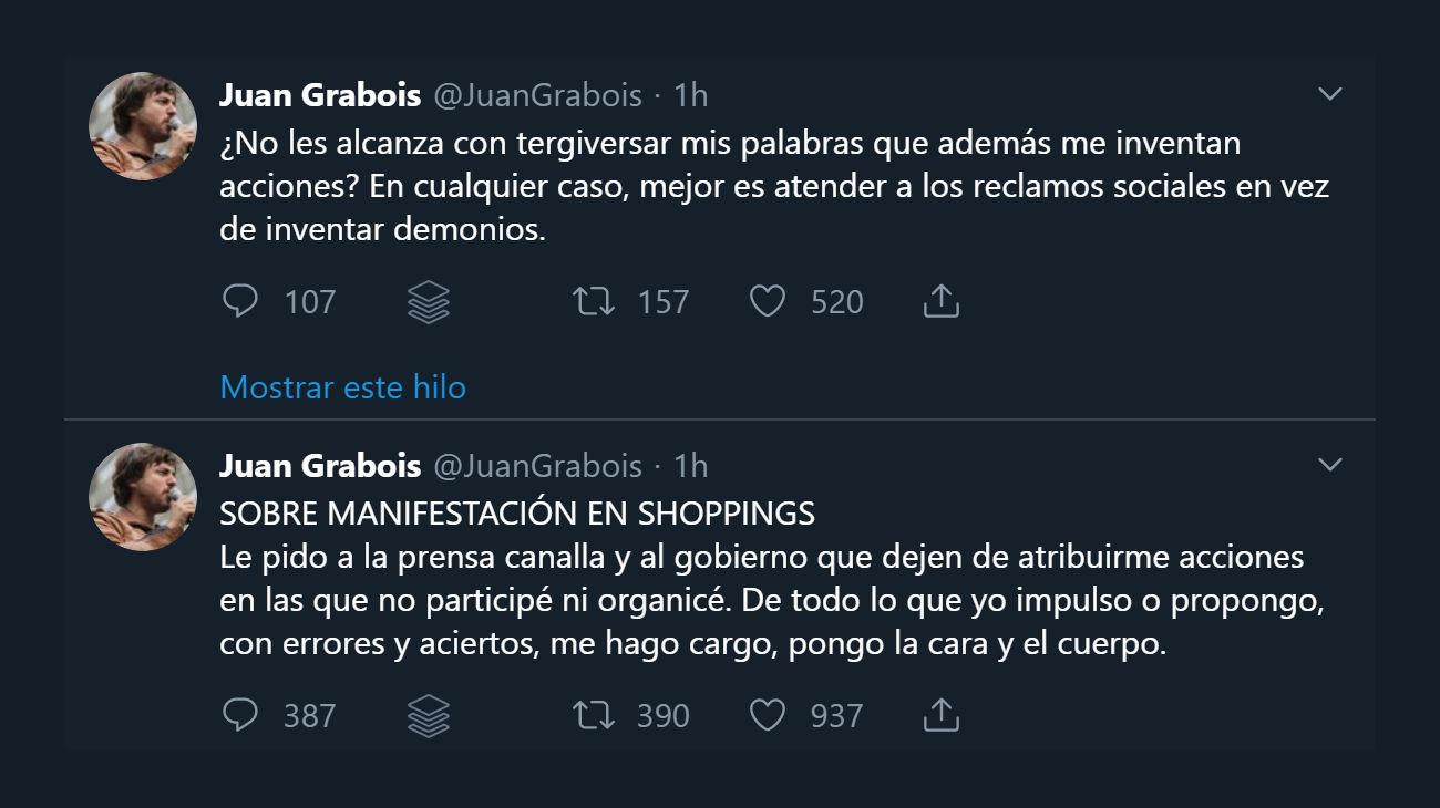 "Yo no fui": Juan Grabois se despegó de las protestas de la CTEP en shoppings