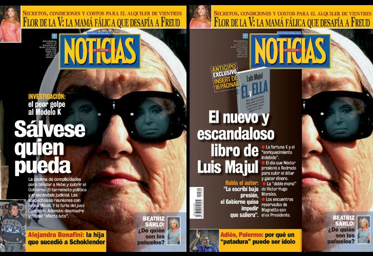 Las dos tapas de NOTICIAS