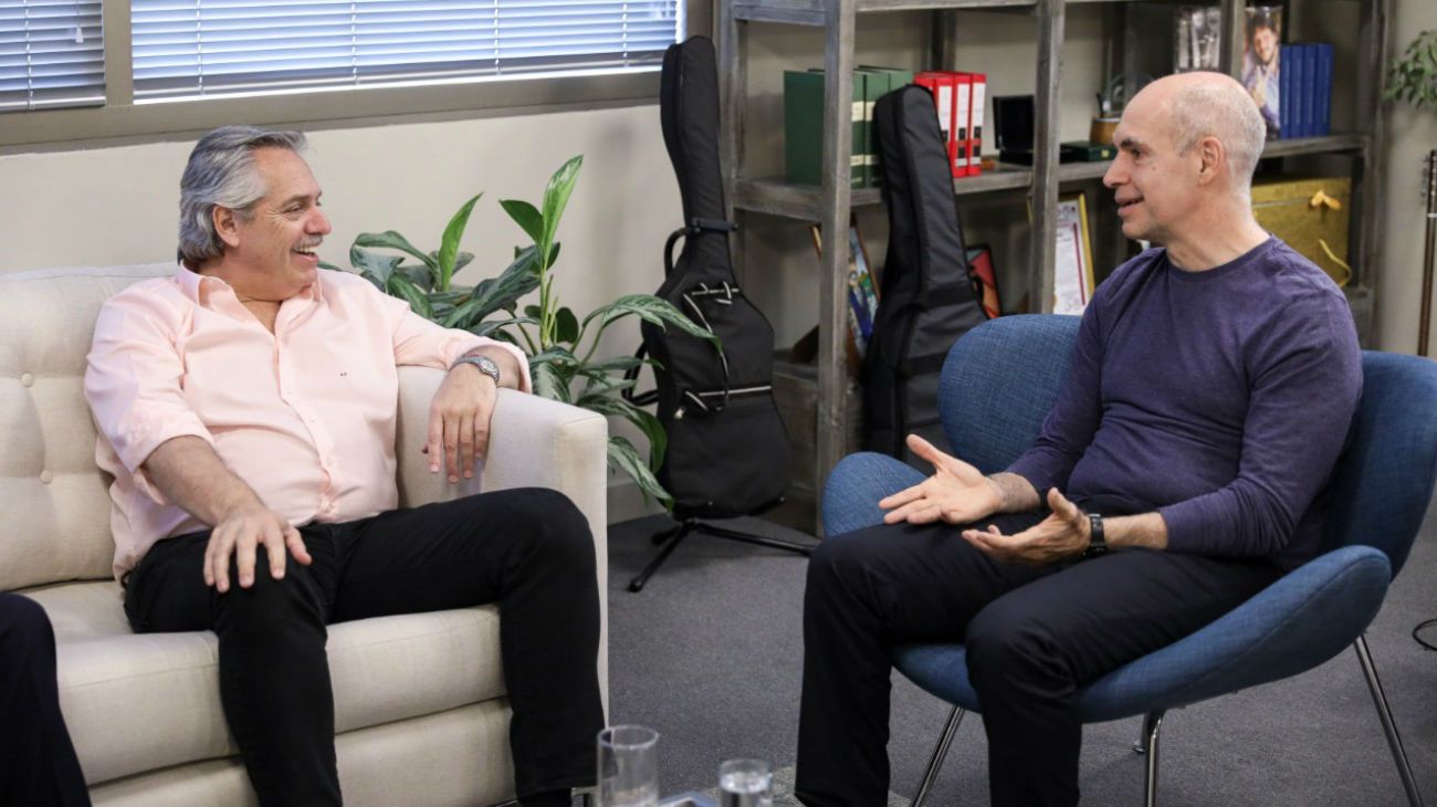 Alberto Fernández tuvo su primera reunión con Horacio Rodríguez Larreta y Diego Santilli