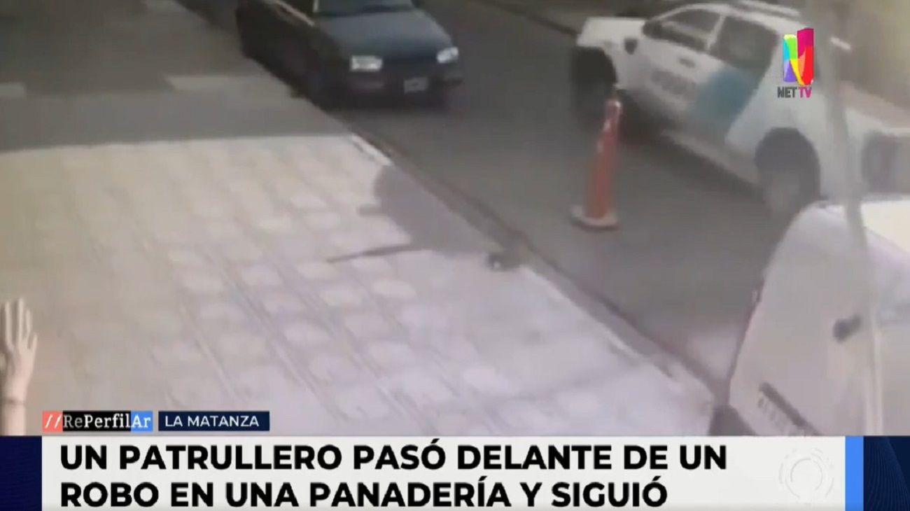 Insólito: Un patrullero pasó delante del robo a una panadería y siguió de largo