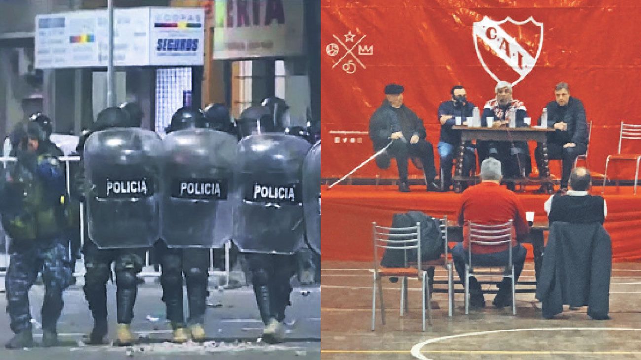 La crisis institucional de Independiente se sintetizó en una asamblea que terminó en batalla campal