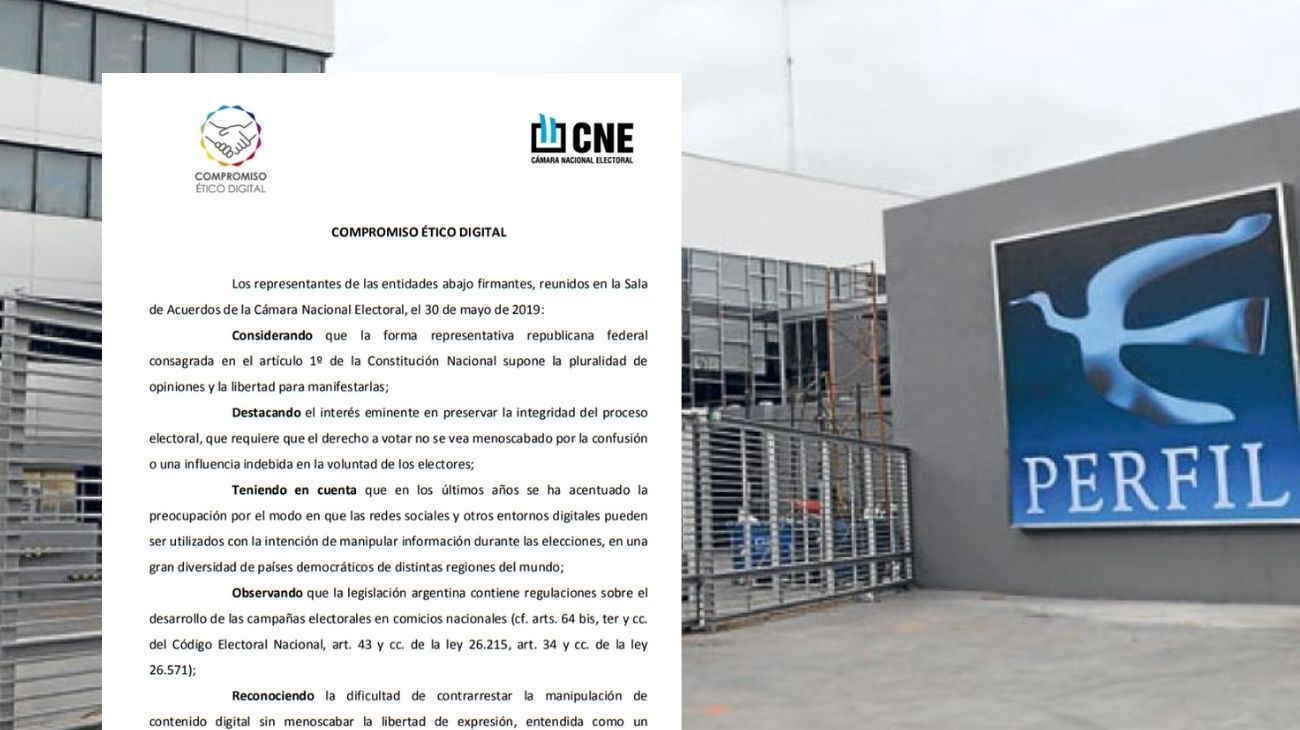 PERFIL y otros medios firmaron el "Compromiso Ético Digital" de cara a las Elecciones 2021