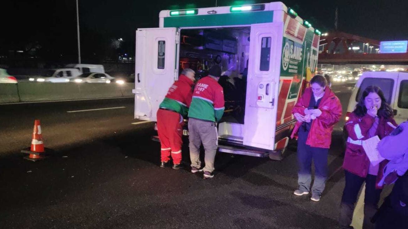 Choque múltiple en la General Paz: dos heridos y fuertes demoras
