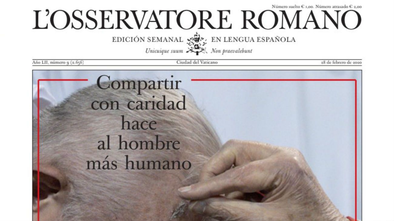 L'Osservatore Romano de esta semana: compartir con caridad hace al hombre más humano