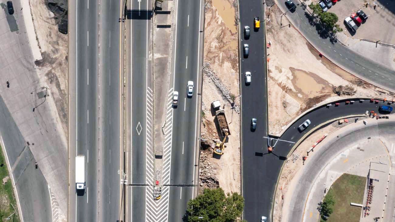 Avanzan las obras en los accesos y salidas en la zona sur de la Ciudad