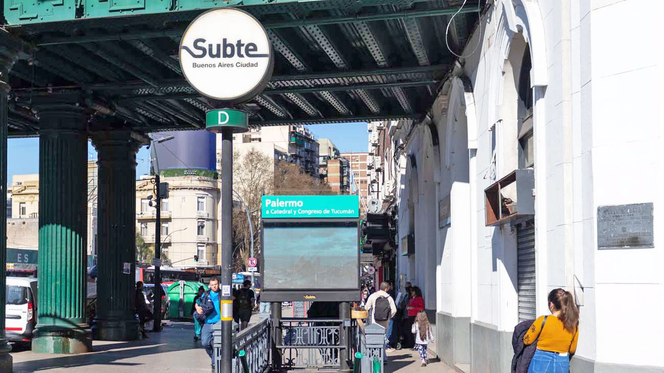Línea D: desde mañana cierra por obras la estación Palermo