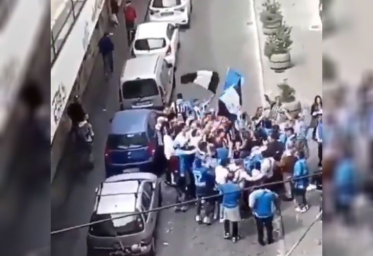 El divertido cruce entre hinchas de Napoli y Juventus