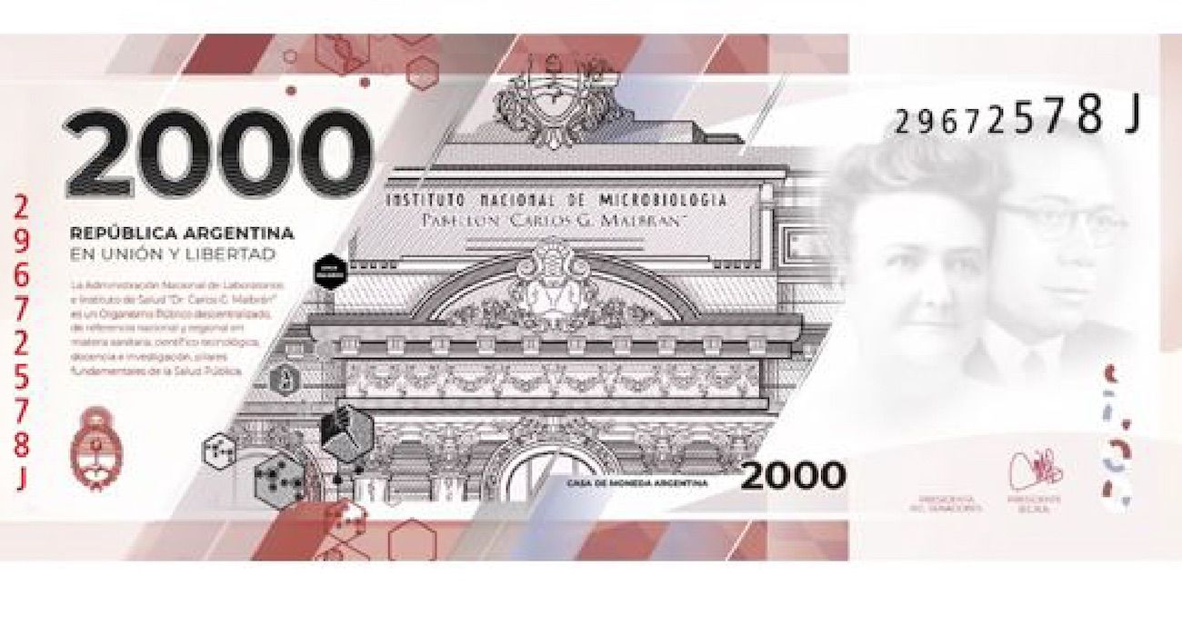 El Banco Central ya puso en circulación el nuevo billete de $2000