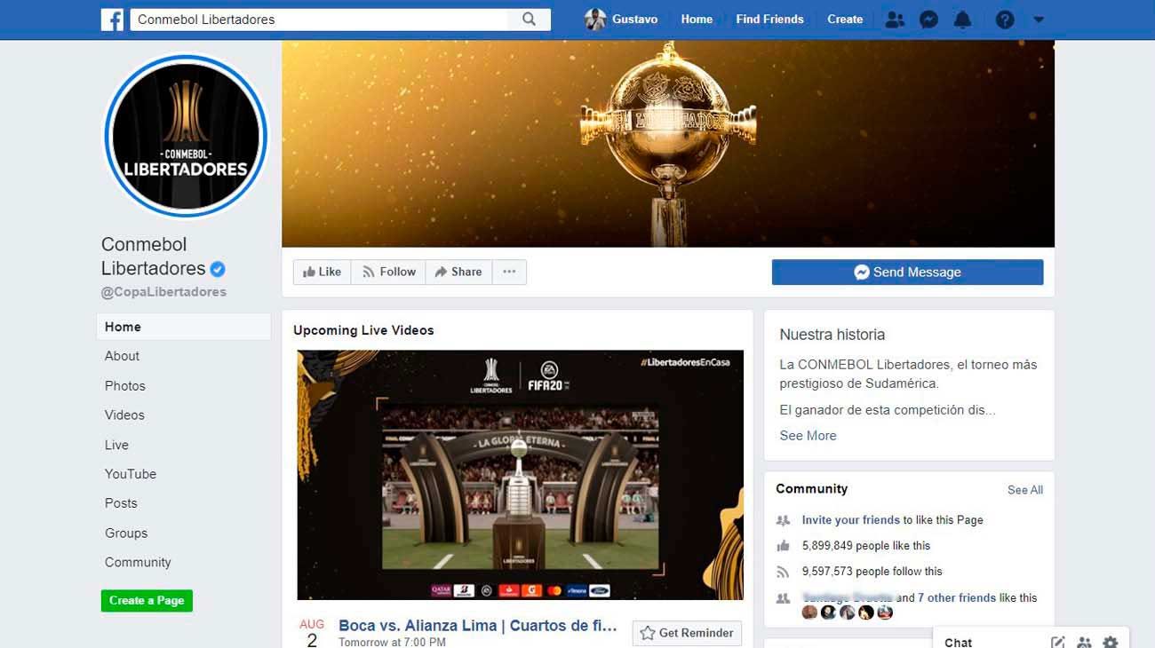 Facebook presiona para que arranque la copa