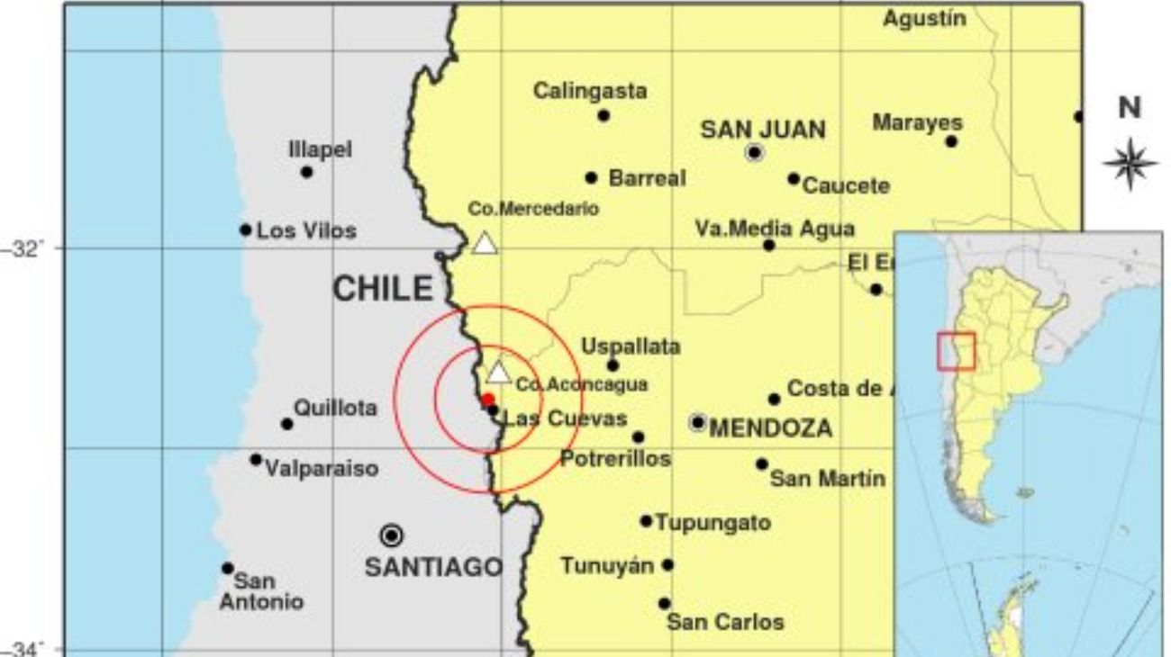 Un fuerte sismo de 5.8 grados en la escala de Richter sacudió a Mendoza