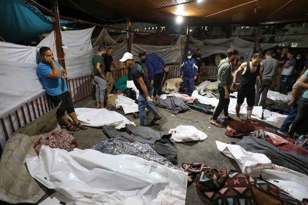 Un video captó la trayectoria del cohete que impactó contra el hospital Al-Ahli en Gaza