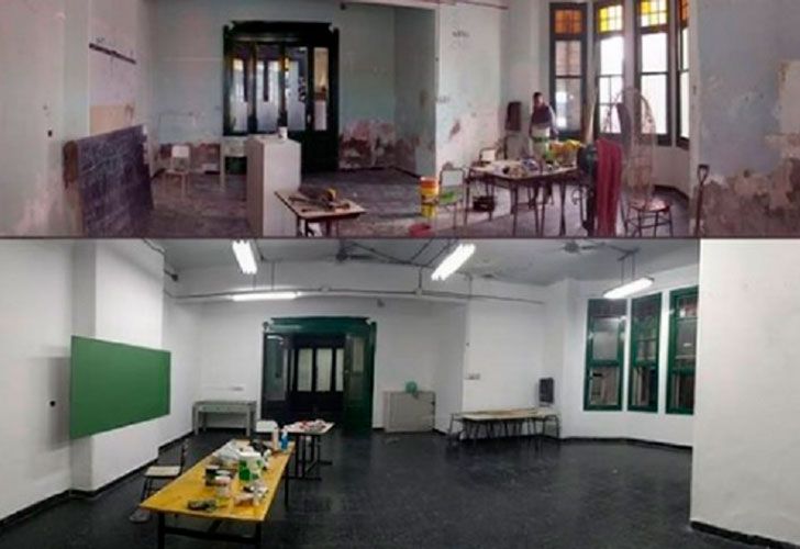 En plena toma, alumnos aprovecharon para arreglar las instalaciones