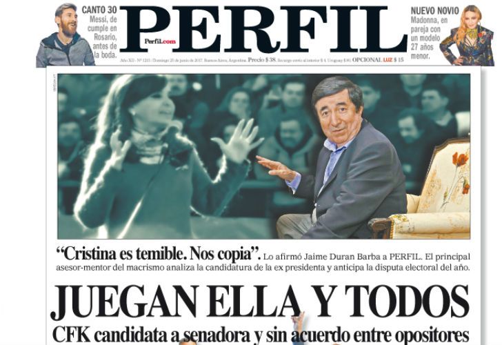 Tapa domingo diario PERFIL