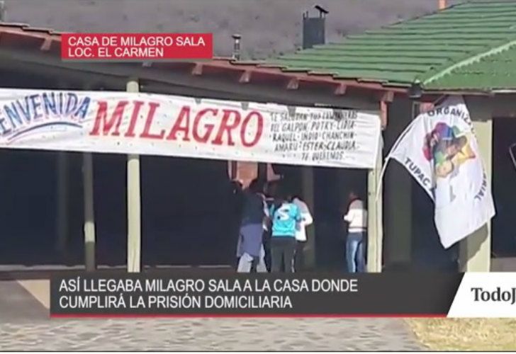Video | Así recibieron a Milagro Sala en su casa