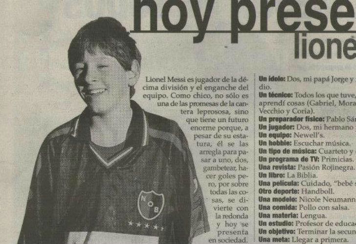 La increíble entrevista a un Messi "leprosito" de 13 años