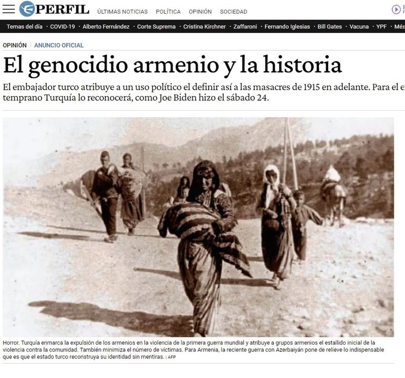 La falsa "corrección política" ante el genocidio armenio