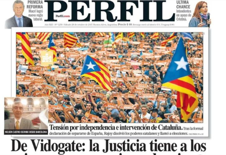 La tapa de este sábado de Diario Perfil