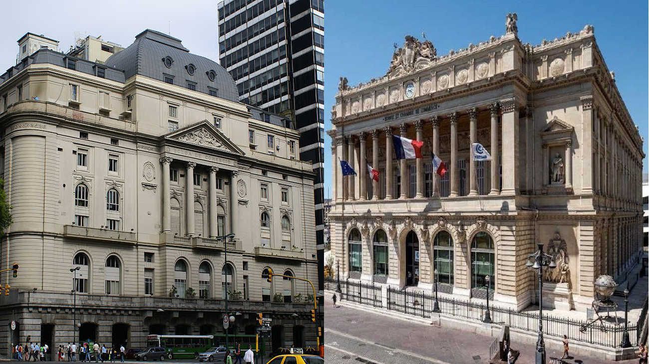 La Bolsa de Comercio porteña, copia bastante fiel de la Bourse Marsellesa