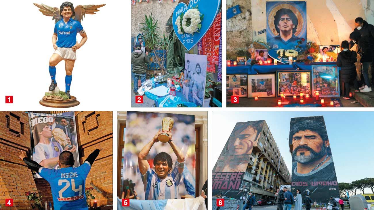 El duelo interminable de Maradona se replica con homenajes en el mundo