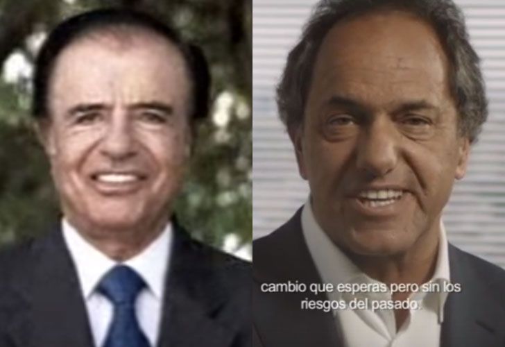 ¿Daniel Scioli le robó su último spot a Carlos Menem?