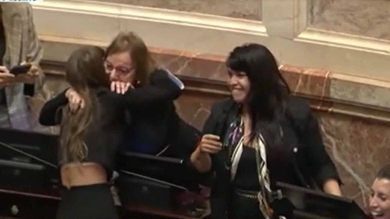 La celebración con abrazos de Alicia Kirchner y los senadores K por el rechazo de Ficha Limpia