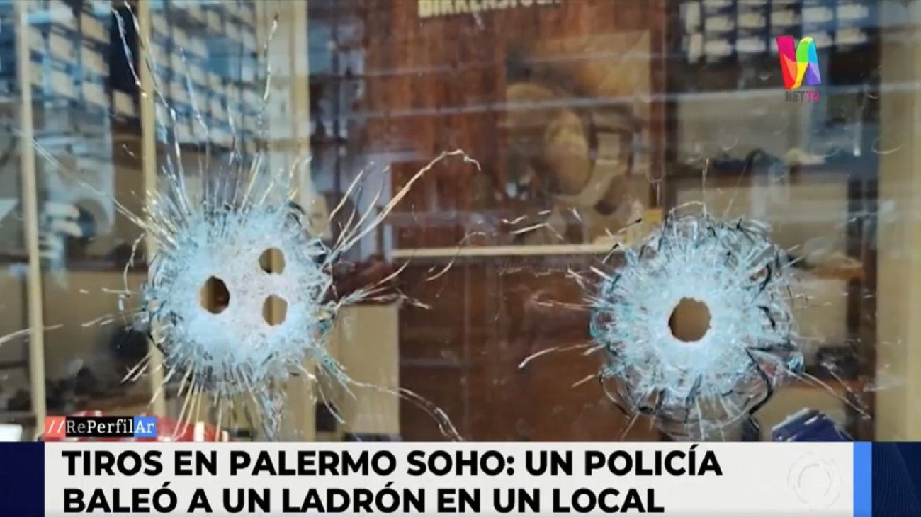 Tiros en Palermo Soho: un policía baleó a un ladrón en un local