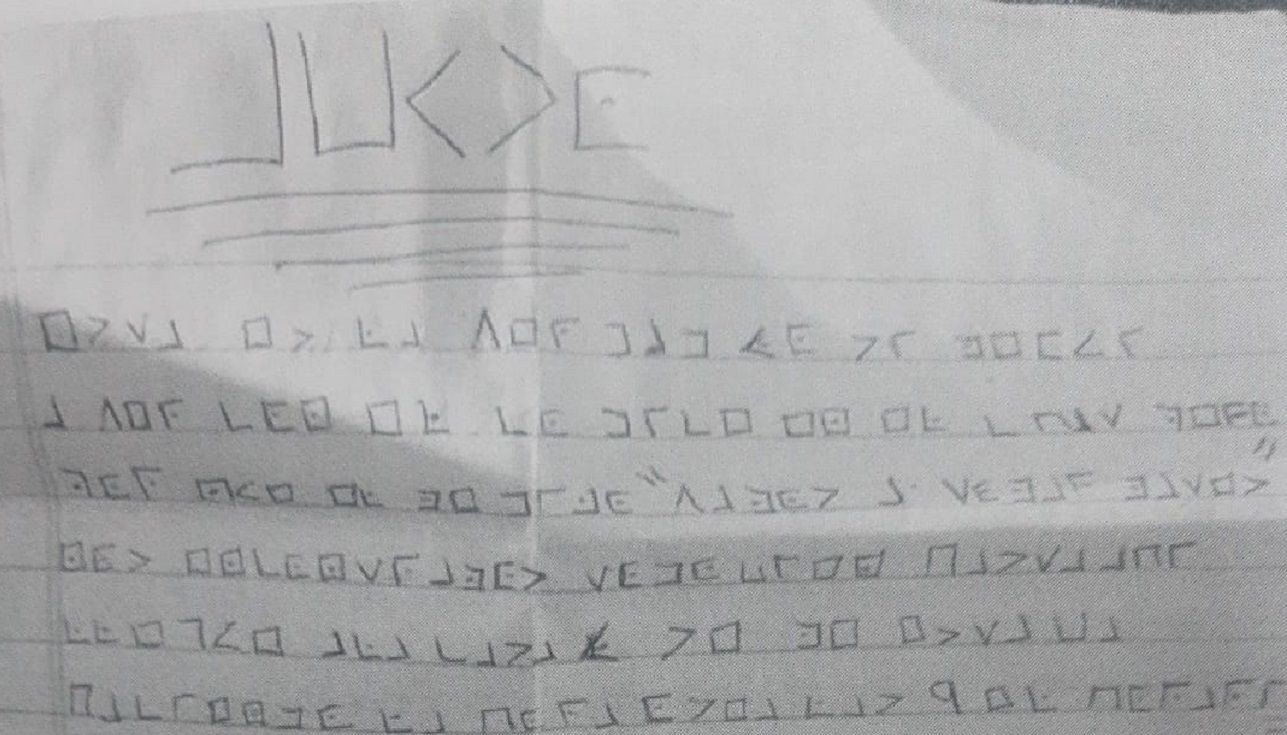 Una joven de 15 años denunció a su abusador con una carta escrita con símbolos