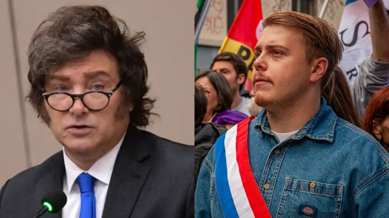 El insólito cruce de Javier Milei con un joven diputado francés: "Pedazo de perrito imperialista"