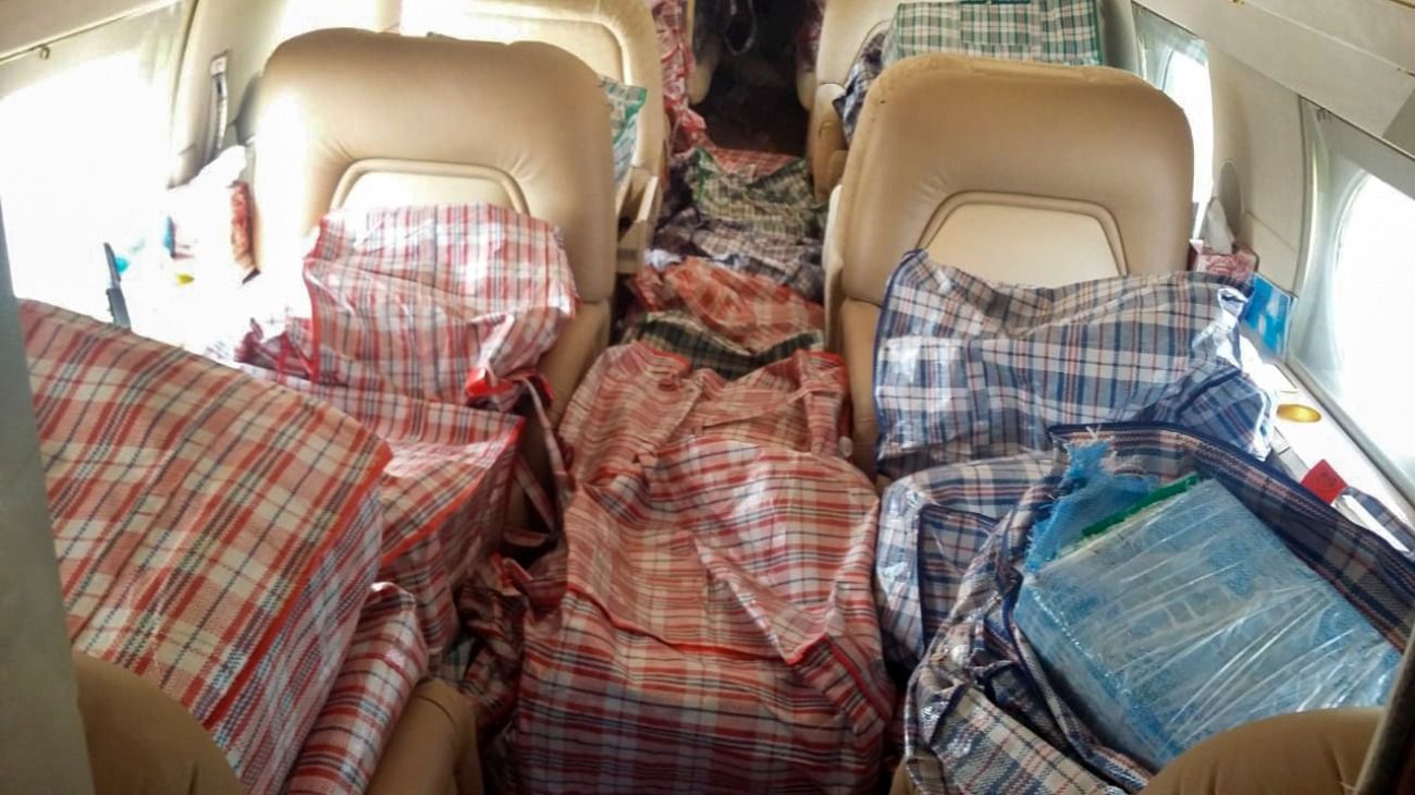 Detuvieron en México un avión que salió de Argentina con una tonelada de cocaína