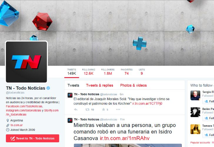 Hackearon la cuenta de Twitter de TN