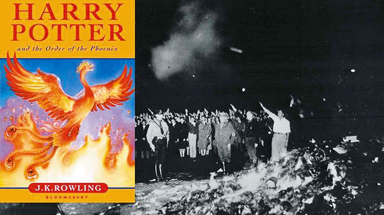 La quema de un libro de J. K. Rowling en Glasgow recuerda a los biblioclastas nazis