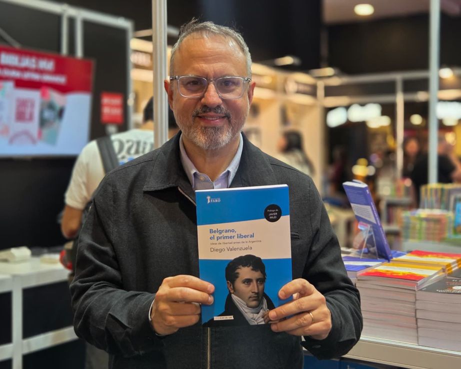 Con prólogo de Milei, Valenzuela presenta “Belgrano, el primer liberal” en la Feria del Libro