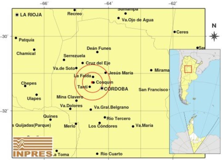 Un temblor sacudió a Córdoba