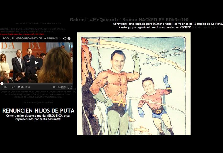 Hackearon el sitio web y la cuenta de Twitter de Gabriel Bruera