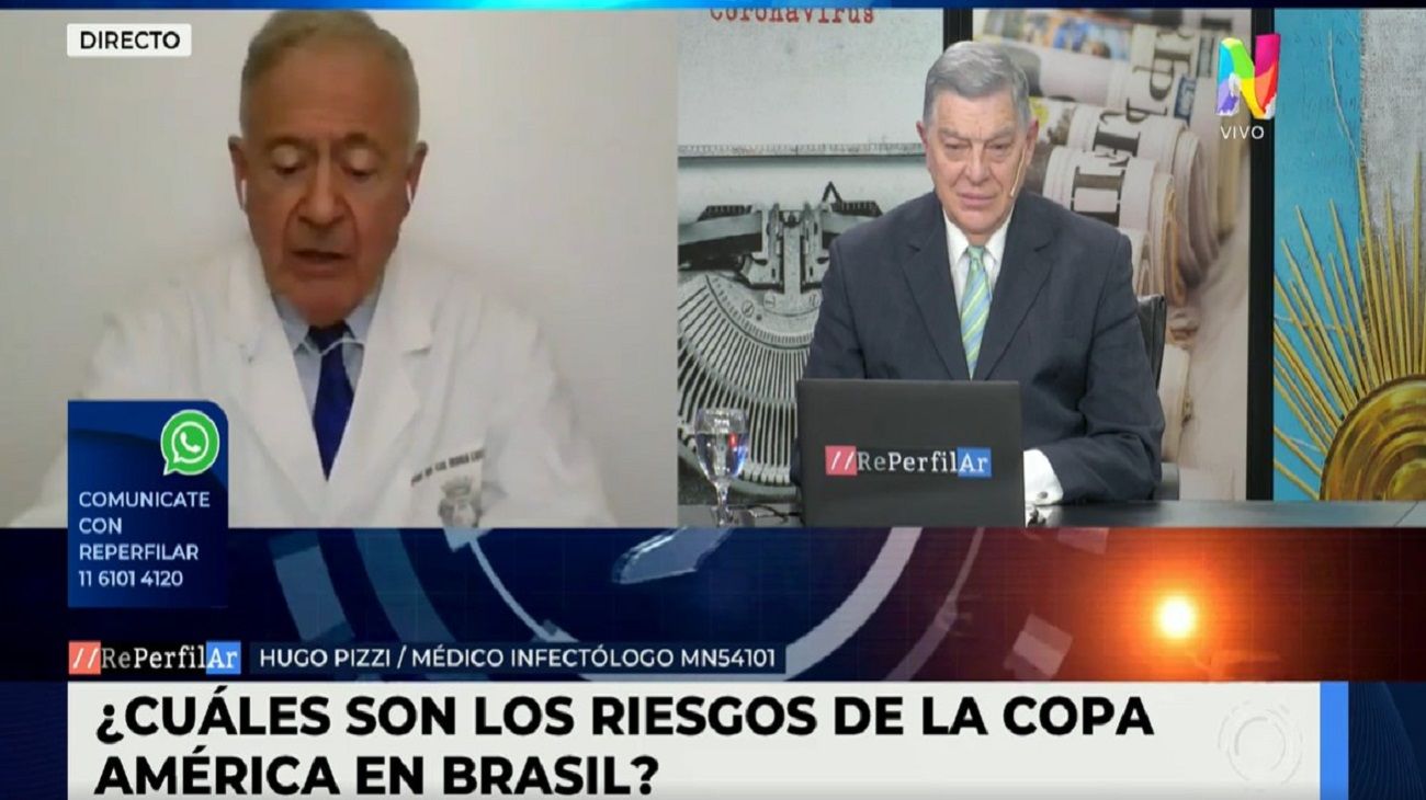 Hugo Pizzi criticó la celebración de la Copa América "cueste lo que cueste"