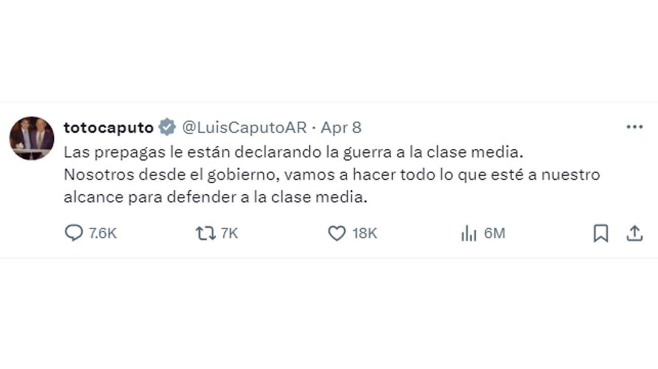 Luis Caputo saborea el rol intervencionista
