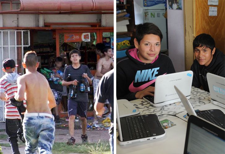 Jóvenes, saqueos y una secundaria desconectada