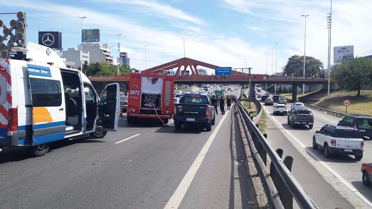 Un choque múltiple de siete autos sobre la General Paz dejó doce heridos