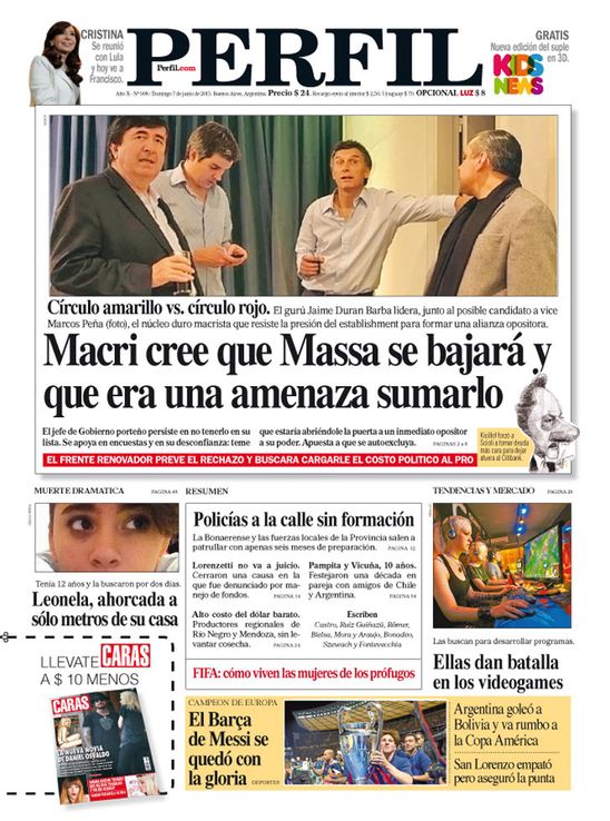 Macri cree que Massa se bajará y que era una amenaza sumarlo
