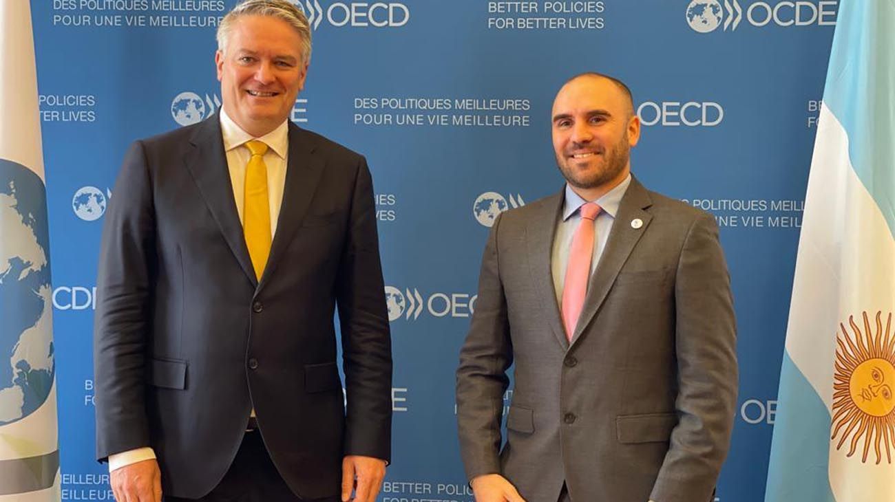 Martín Guzmán se reunió con Mathias Cormann, Secretario General de la OCDE