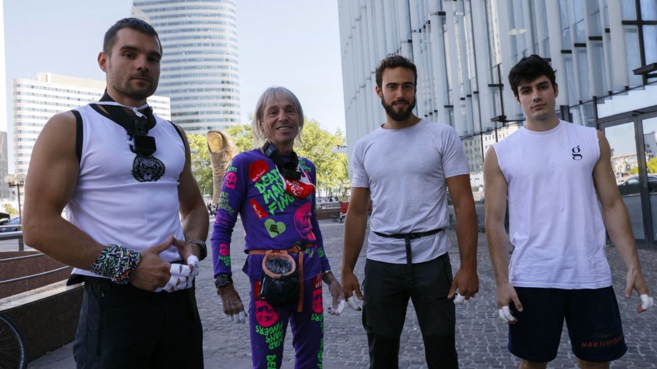 El "Spiderman" francés arriesgó su vida como homenaje a Belmondo y en contra de Macron