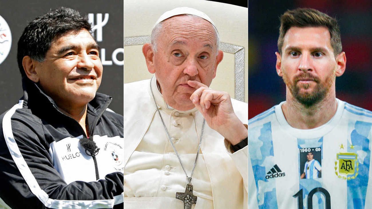 El Papa Francisco afirmó que Maradona "como hombre ha resbalado" y comparó: "Messi es correctísimo, es un señor"