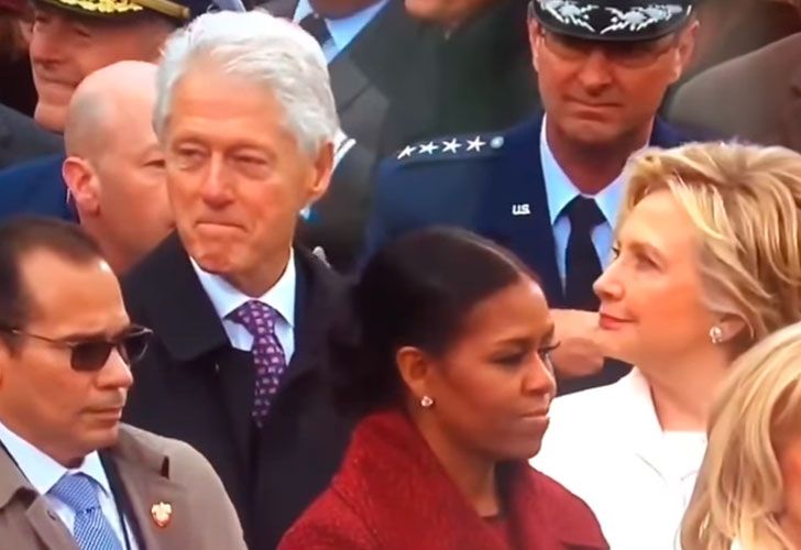 El incómodo momento en que Hillary atrapó a Bill Clinton mirando a Melania