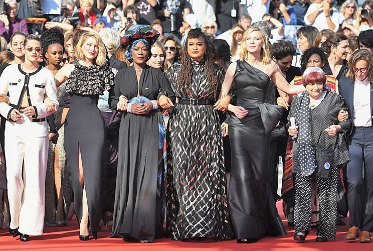 Las mujeres del cine se unieron para protestar en el Festival de Cannes