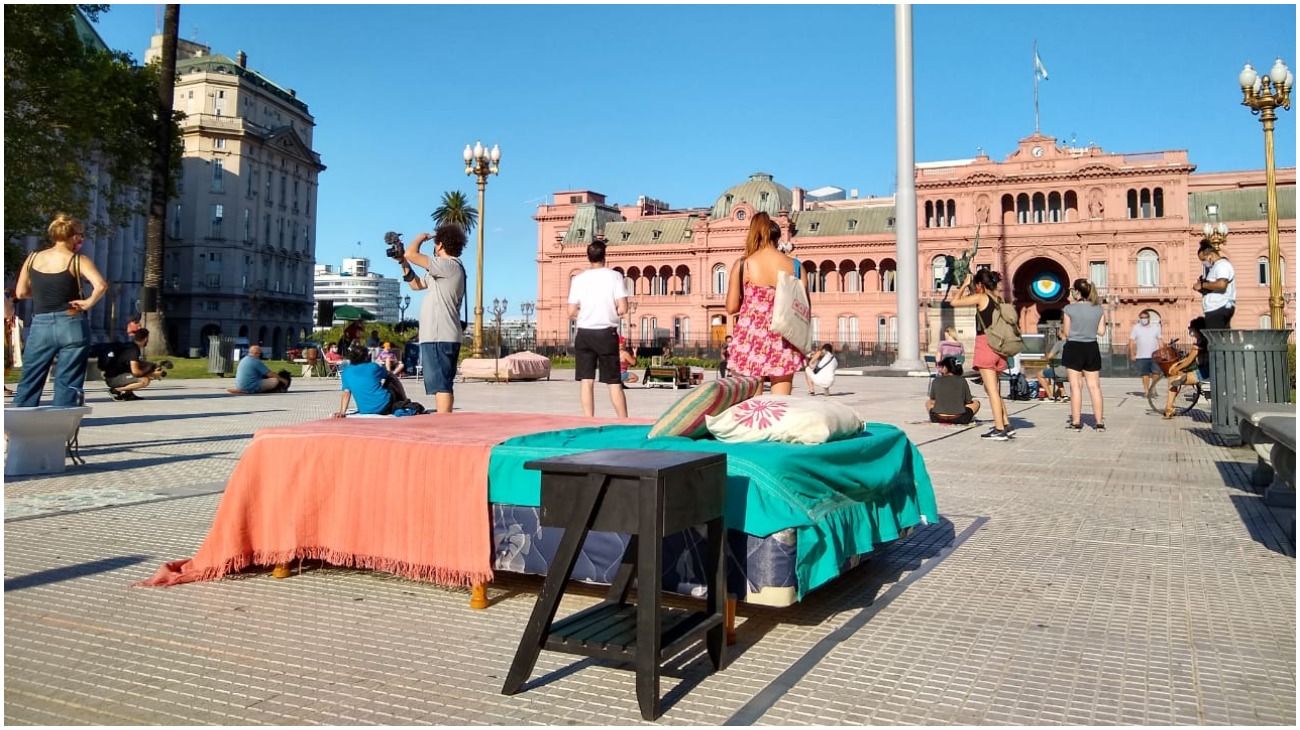 Inquilinos se juntaron en Plaza de Mayo a reclamar "los abusos del mercado inmobiliario"