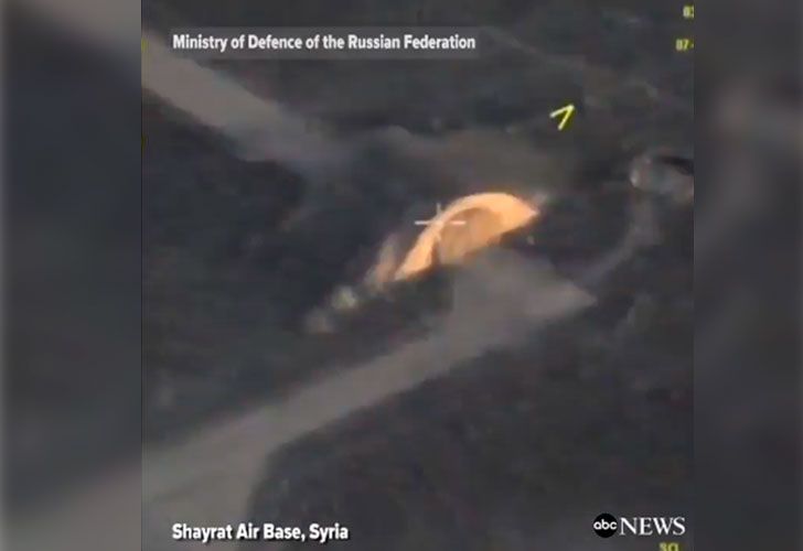 Un dron ruso muestra cómo quedó la base siria atacada por EEUU