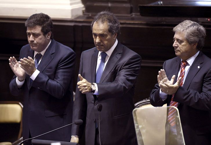 Con elogios al modelo K, Scioli inauguró el año legislativo