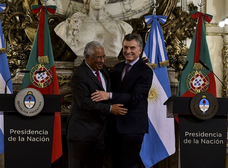 En busca de inversiones, Mauricio Macri recibió al primer ministro de Portugal