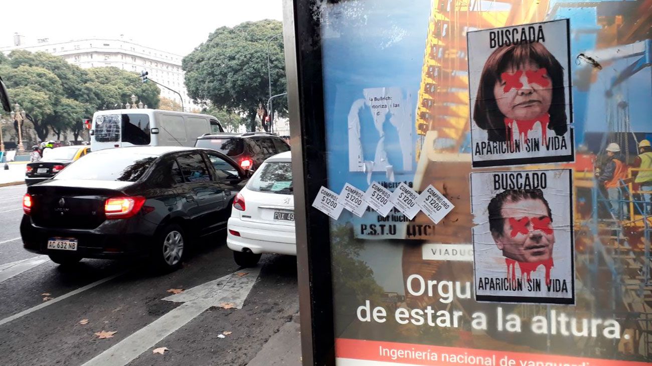 Aparecieron afiches con amenazas de muerte a Patricia Bullrich y Cristian Ritondo