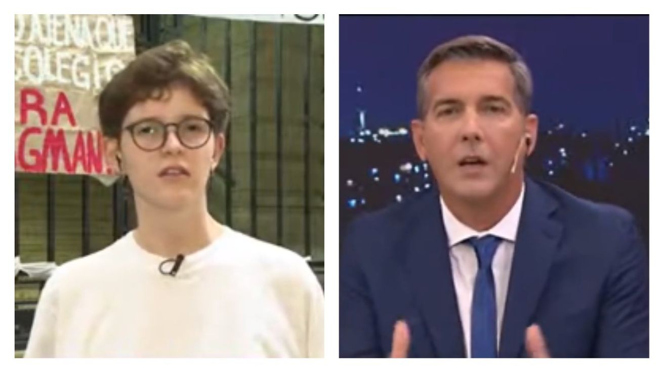 El cruce entre la presidenta del centro de estudiantes del Nacional Buenos Aires y un conductor de TN